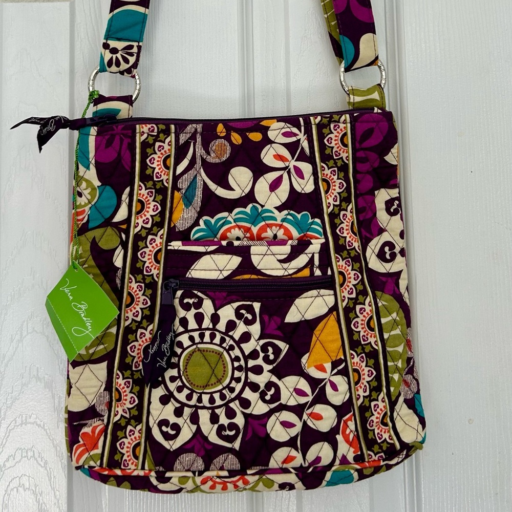 Vera Bradley NWT! Hipster Crossbody Bag RETIRED Plum Crazy